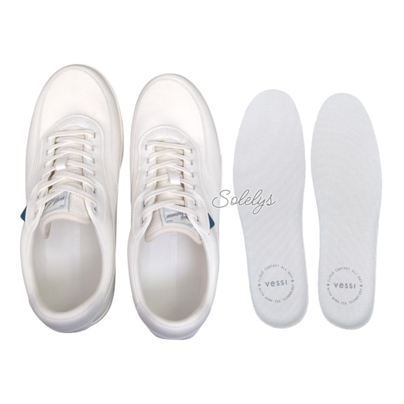 Vessi Courtside Classic Men 11 Off White Vegan Waterproof Casual Lace Up Sneaker - Picture 9 of 11